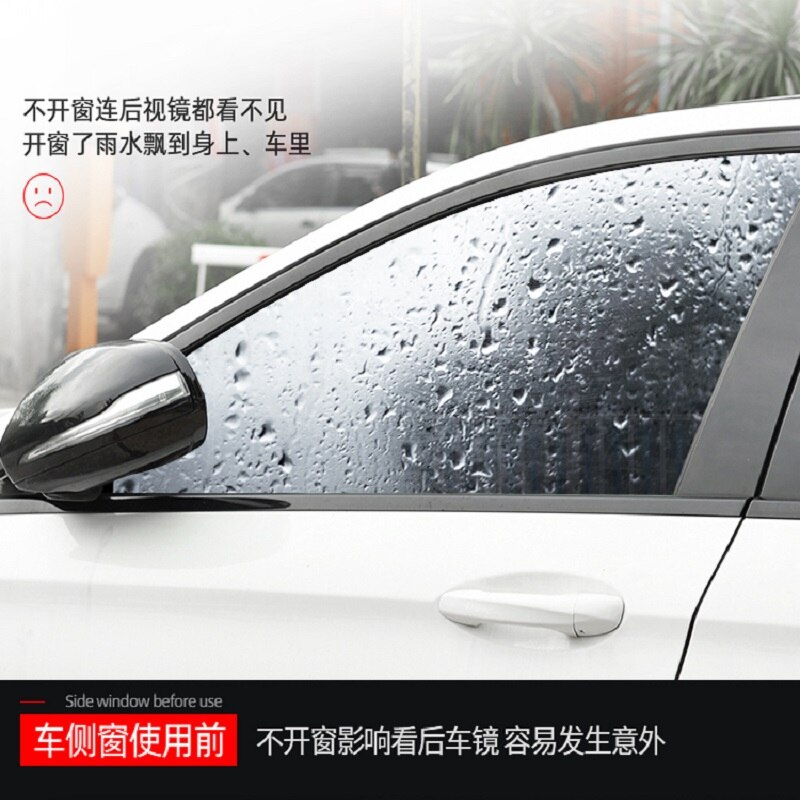 2 stk / sæt bilvindue beskyttende film regntæt bilmærkat anti-tåge membran anti-refleks vandtæt klar film