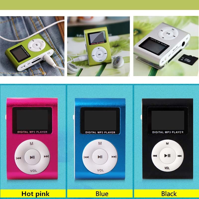 Best Selling Products USB Mini MP3 Player LCD Screen Support 32GB Micro SD TF Card Player Lcd