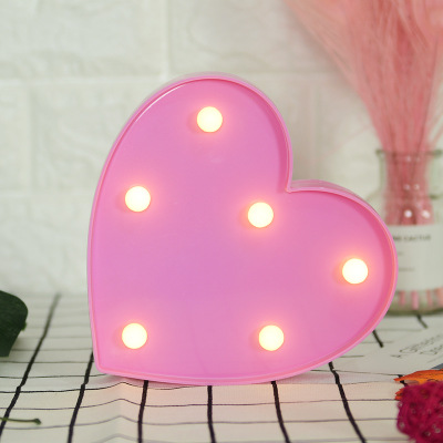 3D amour coeur chapiteau lettre lampes intérieur noël lampes décoratives LED veilleuse décor de mariage romantique saint valentin: vert clair