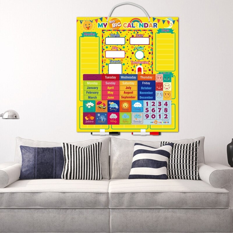 Weer Kalender Magnetische Board Ontwikkeling Leren Verlichting Kinderen Speelgoed U90B