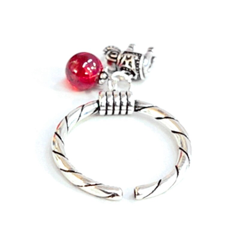 Overdreven Antiek Zilver Kleur Olifant Ringen Voor Vrouwen Rock Sieraden Verklaring Finger Ring Anillos Mujer Bijoux