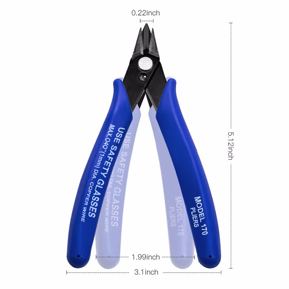 PLATO 170 Wishful Clamp DIY Electronic Diagonal Pliers Side Cutting Nippers Wire Cutter U.S. US American Plato
