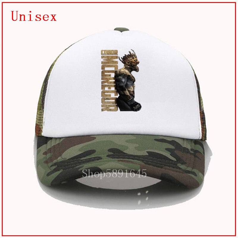 The King Of Conor Mcgregor Baseball cool Cap Embroidery Dad Hat 100% Cotton Snapback Caps Unisex Adjustable caps: olive-white / Adult