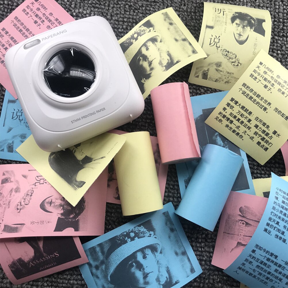 Printable Sticker Paper Roll Self-Adhesive Thermal Paper for PeriPage A6 Thermal Printer PAPERANG P1/P2 Mini Photo Printer