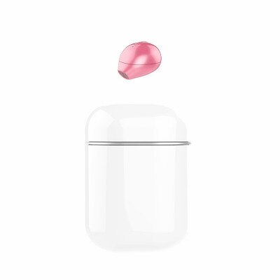 Mini Wireless Headphones Hidden Bluetooth Earphone Button Control Earbuds 3D Stereo Music Headsets Waterproof With Microphone: Pink
