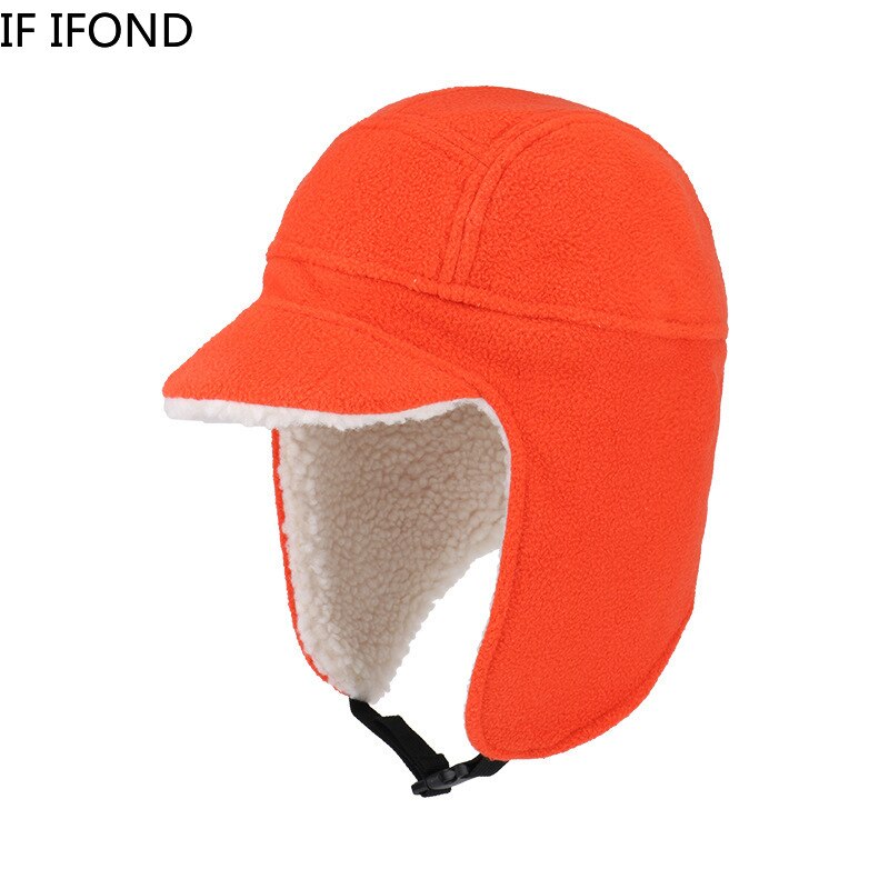 Gorro polar forrado de Sherpa para hombre y mujer, gorro de esquí cálido con solapas grandes, a prueba de viento, para montañismo, novedad de