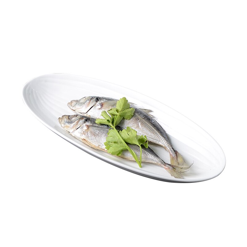 Western food hotel fish plate Olive oval long plate Japanese sushi sashimi Korean dinner plate Fish plate ceramic plate