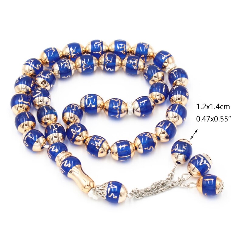 Musulmano Tasbih 33 perline Islam preghiera rosario culto islamico preghiera Misbaha cerimonia religiosa Eid Ramadan regalo