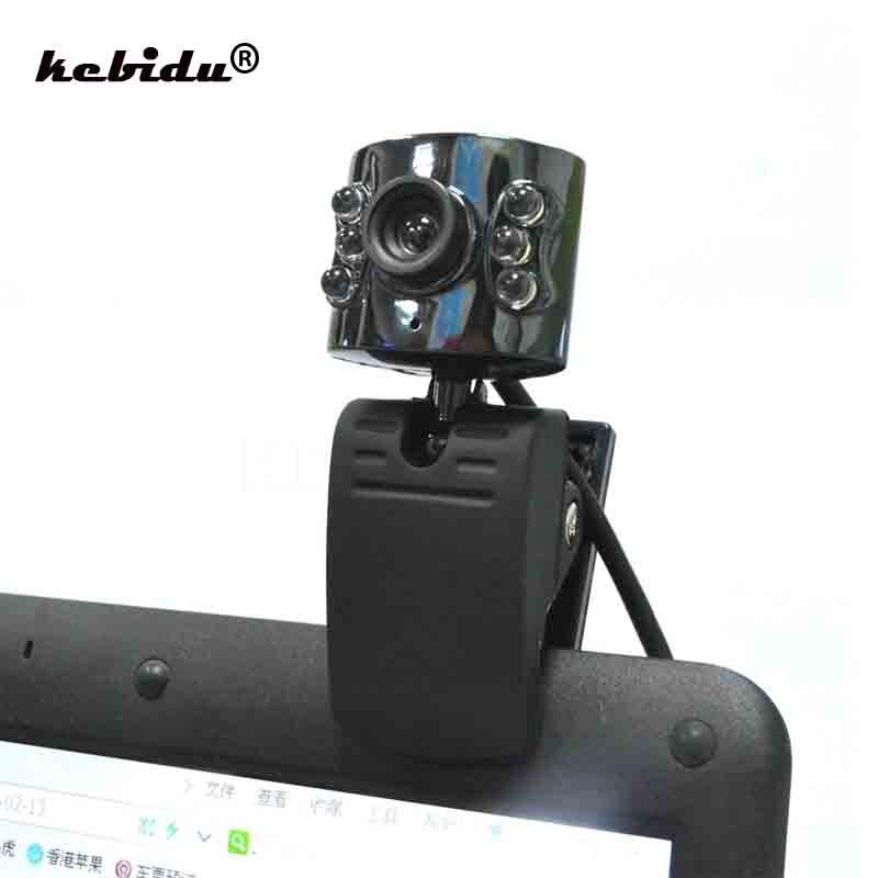 Kebidu Usb 2.0 Camera Webcam 30.0 Mega Pixel 6 Led Licht Dimmer 30M Hd Web Met Mic Microfoon Voor pc Computer Laptop Desktop