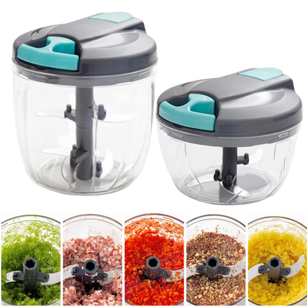 500/900ML Kitchen Powerful Meat Grinder Hand-power Food Chopper Mincer Mixer Blender to Chop Meat Fruit Vegetable Nuts Shredders