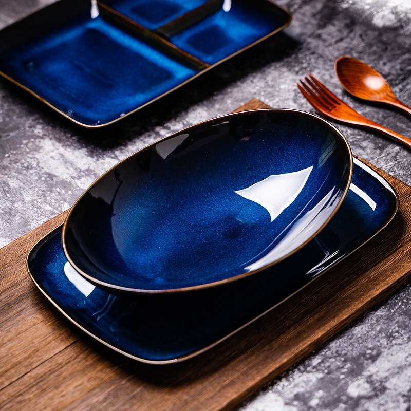 Dinner plate ceramic tableware set afternoon tea snack dessert outdoor party dinner plate family restaurant supplies plate set