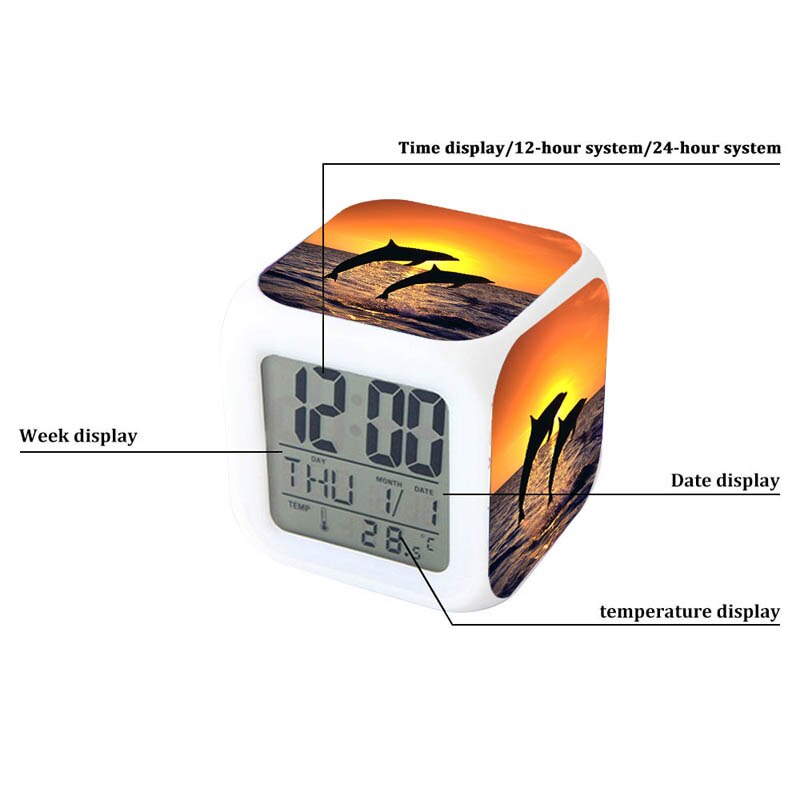 List Fuchs alarm uhr glowing LED farbwechsel digitale wecker kinderzimmer leuchtenden multifunktions elektronische uhr