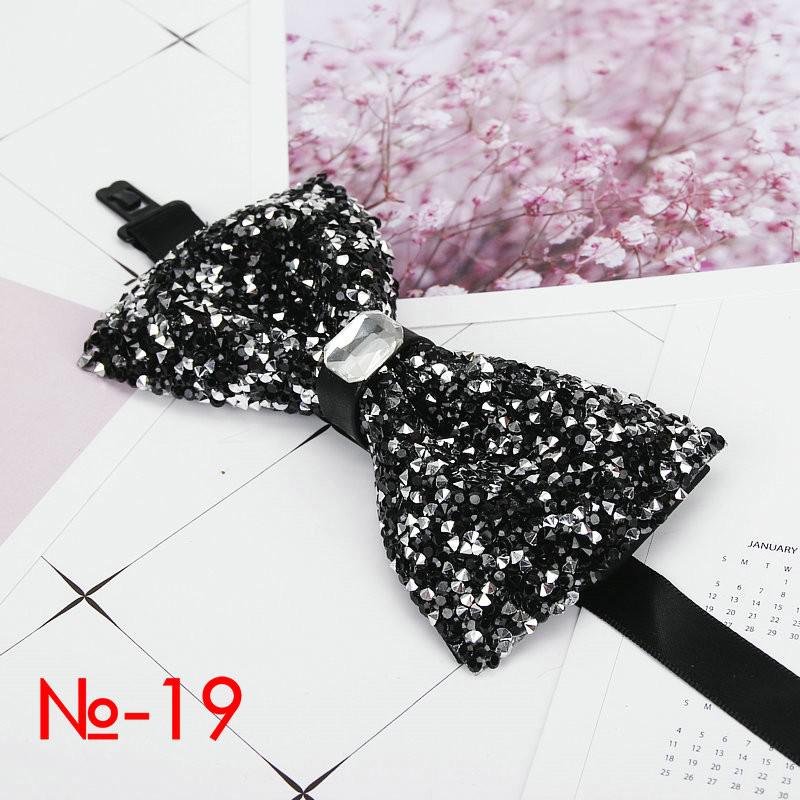 Diamant Zwart Rood Strikje Mannen Voor Strass Kraag Mannen Bowtie Kristal Chaton Super Cool Luxe Wedding Party Strikjes vlinder: 19
