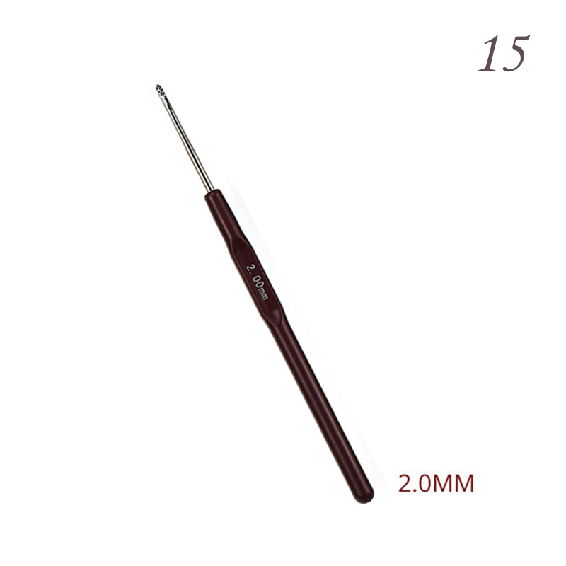 0.5-2.5mm Crochet Hooks With Plastic Handle Micro Crochet Needle For Knitting Lace Trim DIY Knitting Tools Supplies: 2.0mm