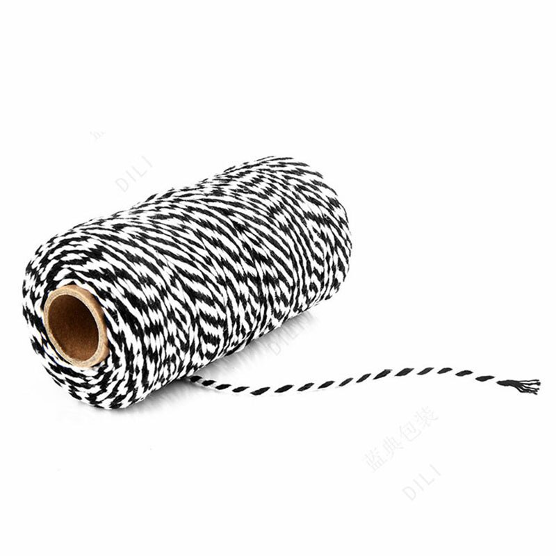 Corde en ficelle multicolore 1 rouleau | De 100 m 2mm, pour boulangers en coton, cordon de ficelle, artisanat campagnard rustique: Style 1