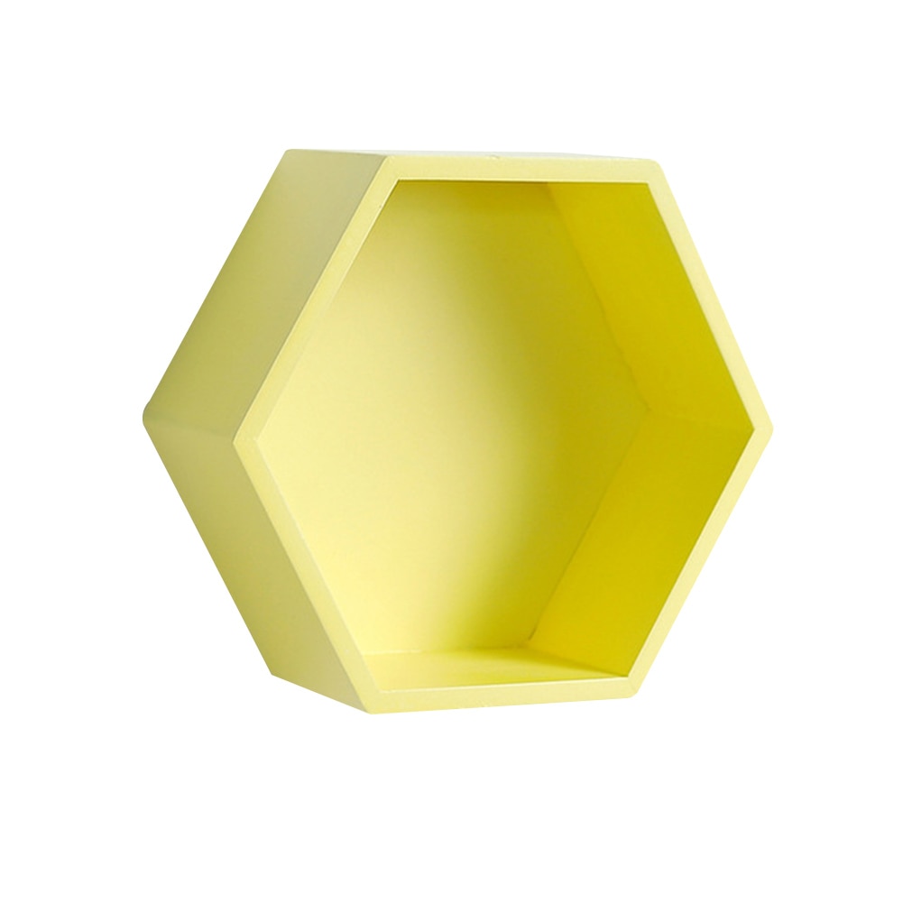 Décor mural pour bureau et maison | Style nordique, cadre Hexagonal en bois, pour livres jouets, étagère de rangement, pour décoration de maison, chambre d'enfant