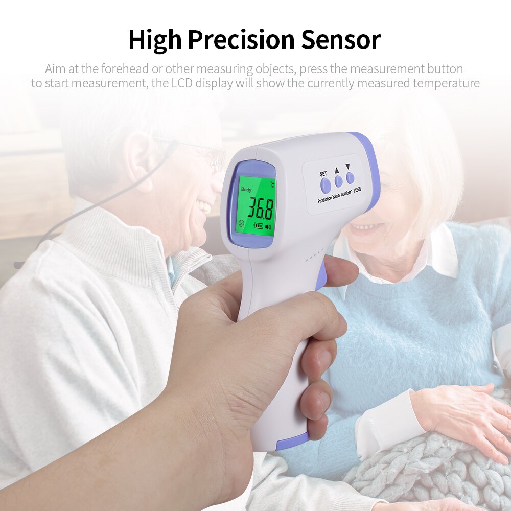 Non-Contact Forehead Thermometer Digital Handheld Infrared Thermometer Object Temperature Gauge High Precision ℃/℉ Switchable