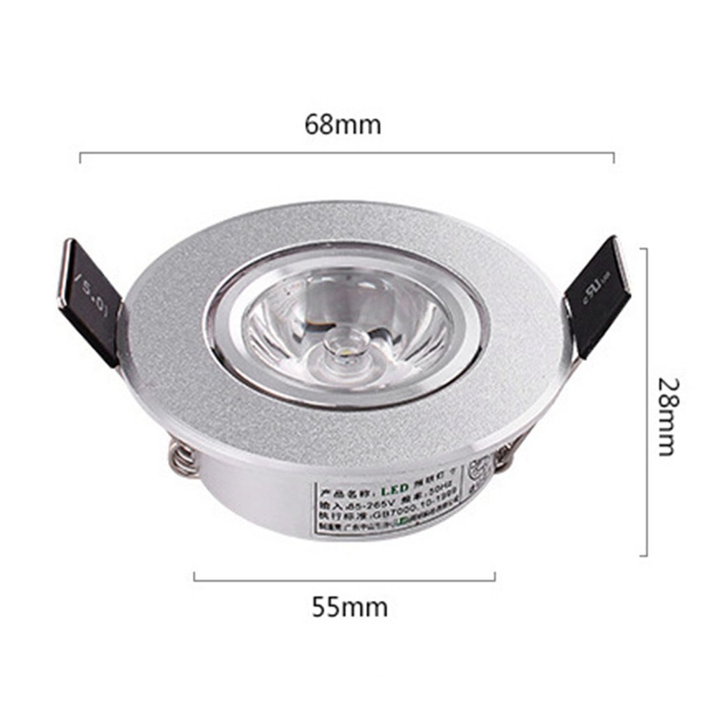1W LED Ceiling Spotlight 85-265V Large Lens Spotlight Jewelry Showcase Clothes Shoes Shop Lighting Lamp Bull Eye Lamp