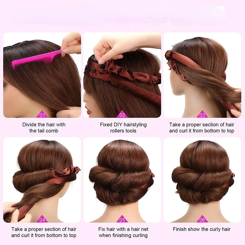 Haarschmuck für Frauen Flechten Haarnadel Schwamm Lockens Tab hitze freie Locken Boucleur Cheveux Bigoudis für Femme Curler Werkzeuge