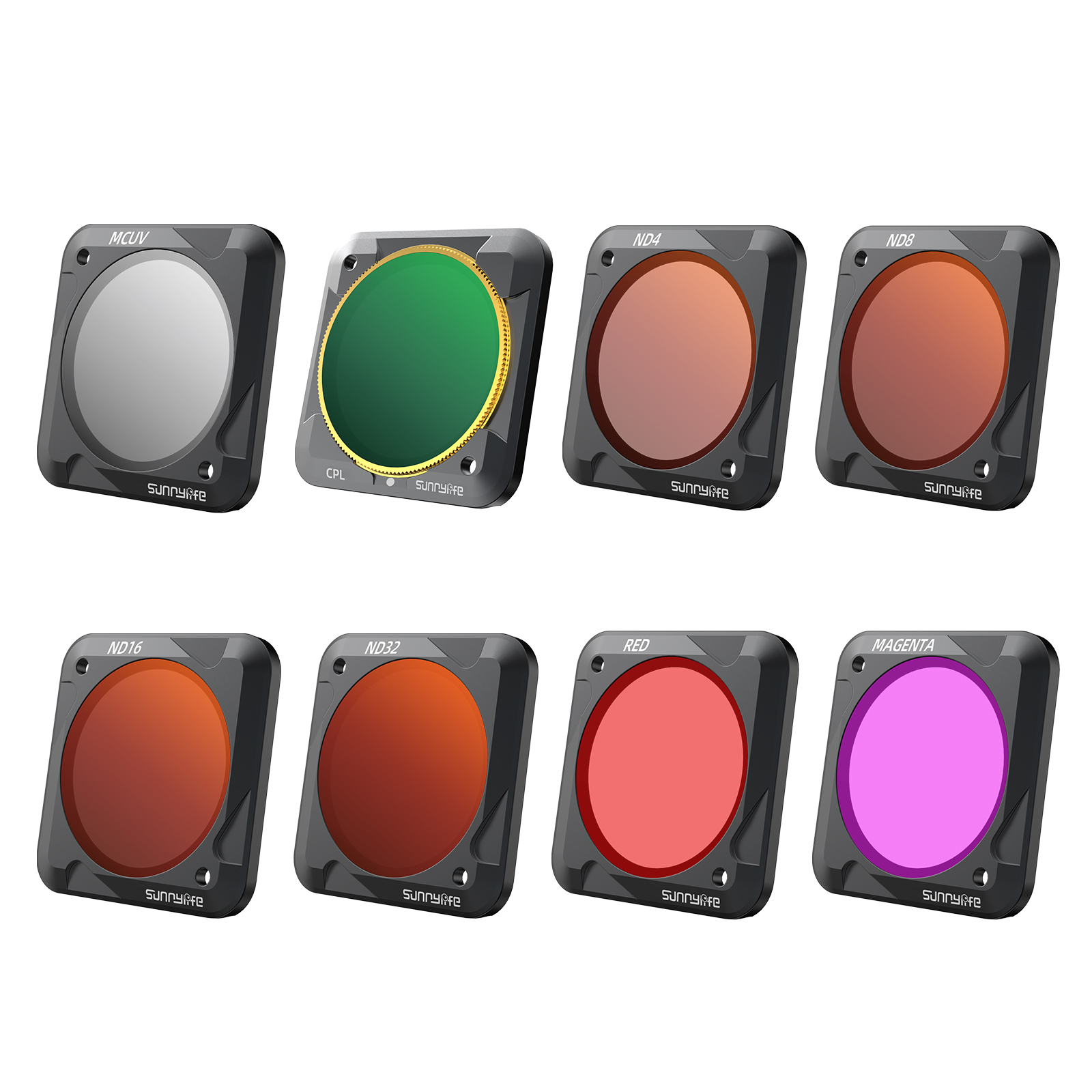For DJI OSMO Action 2 Camera Filter Optical Glass Lens CPL UV ND SART NDPL Diving NIGHT Filters for DJI Action 2 Accessories: 8PCS