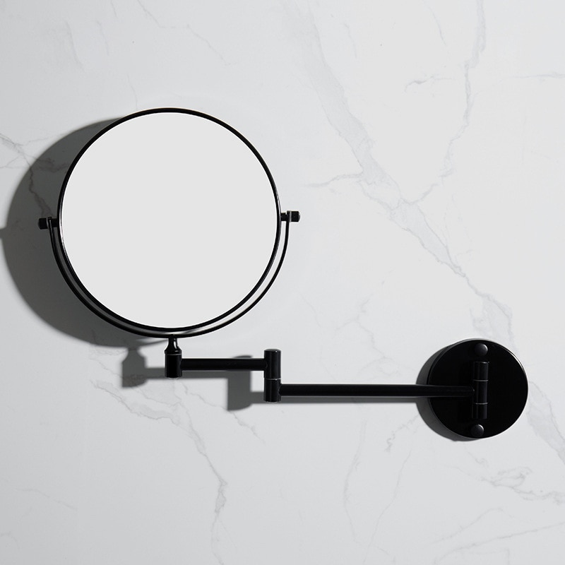 Bathroom Black Mirror Wall-mounted Makeup Mirror Bathroom Beauty Mirror ...