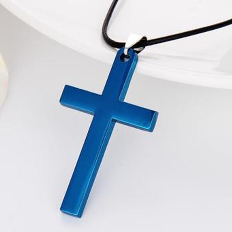 Cross Kettingen Voor Mannen Roestvrij Staal Gouden Kleur Mannelijke Hanger Kettingen Gebed Sieraden Vriend