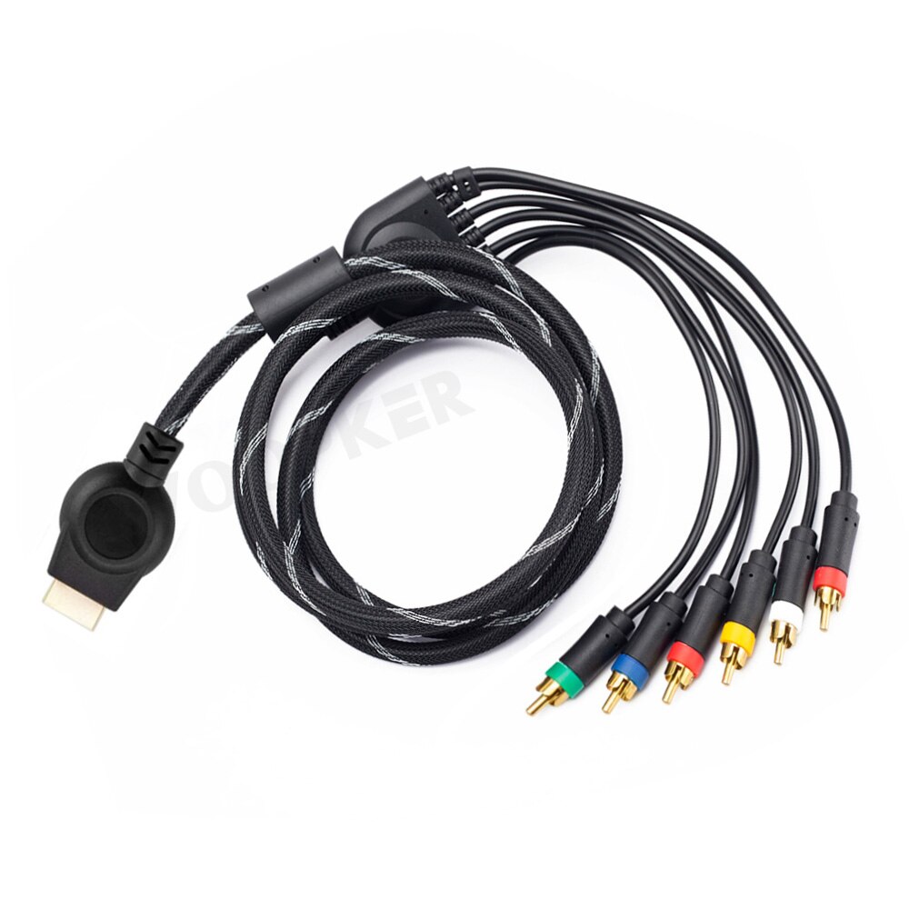 Multi AV Out Cable 1.8m 6FT Component for PlayStation 3 PS3 PS2 Game Accessories Connect TV Sound Lead Braided Cables