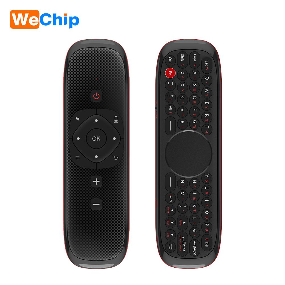 Wechip W2 2.4G Air Mouse with Touchpad Wireless Keyboard Mouse Infrared Remote Control Supports Voice Input for TV BOX Projector