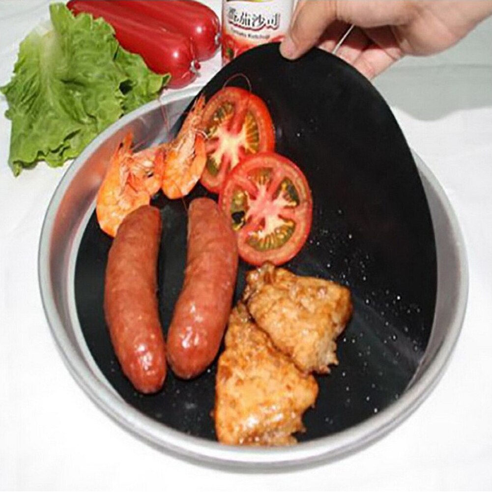 2 stk / sæt rund non-stick varmebestandig pandemåtte genanvendelig rund pandemåtte til grill grillmåtte dia 24cm køkkenlavningsværktøj