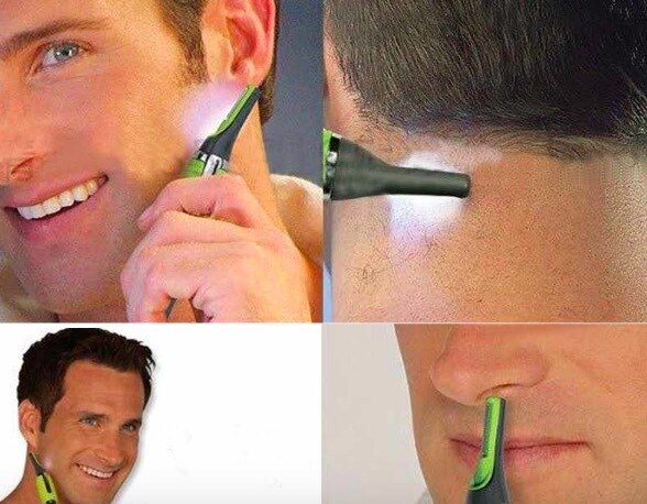 Personal cuidado facial, nariz oído ceja patillas unisex de pelo/afeitadora de afeitar con luz LED para la mujer y los hombres