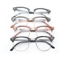 SEKINEW 1 PC Women Vintage Retro Half Frame Clear Lens Glasses Nerd Geek Eyewear Eyeglasses Driver Goggles