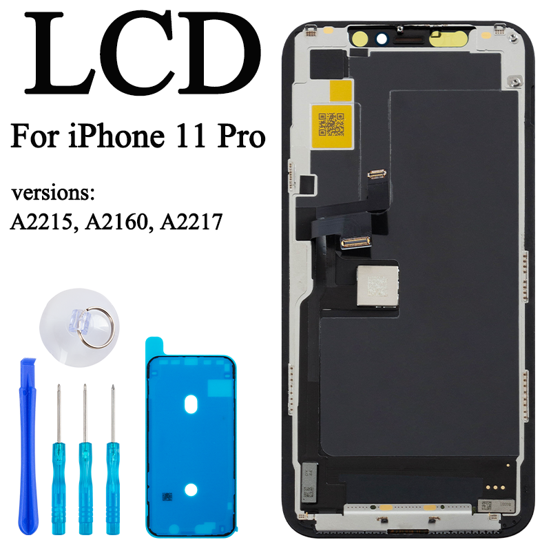 Original Lcd For IPhone 11 Pro Display Touch With 3D Touch Screen Replacement Factory Display: AZURE