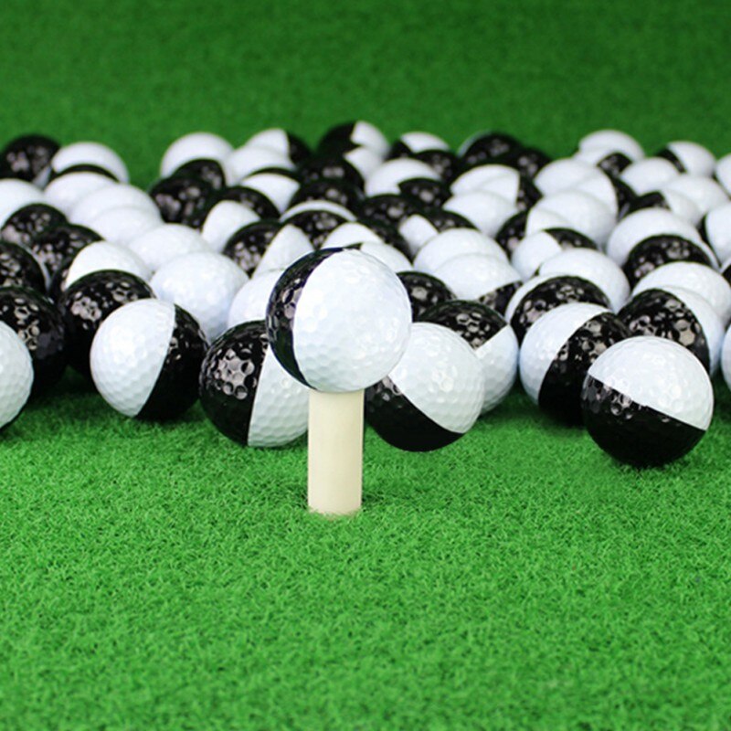 Golf Bal Zwart-wit Synthetische Rubber Hars Golfen... – Grandado