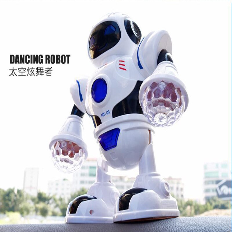 Electric Dancing Robot Toy With LED lighting Music Children's Educational Dance Swing Robot Toys for children