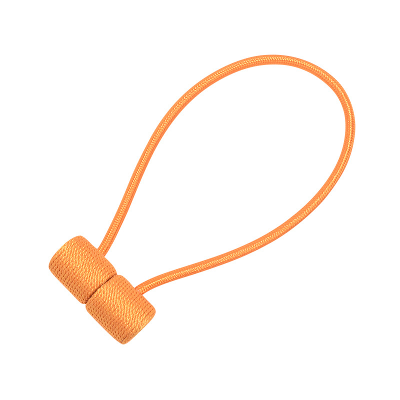 1Pc Curtain Tieback Headset Style Magnetic Curtain Holder Holdbacks Buckle Clips Curtain Rod Home Decoration room accessories: Orange