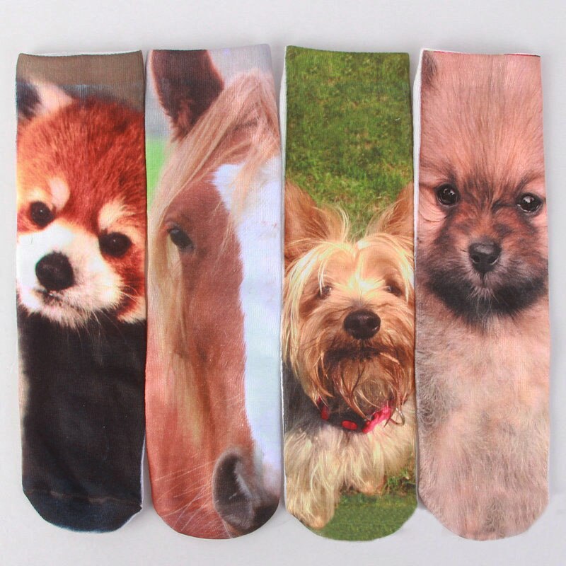 Unisex Cartoon Leopard Socks Cotton Blend Dog Cat Food Graphic Stockings Women Men Funny Cute Socks Casual Footwear