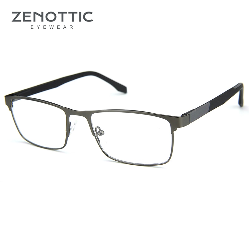 Zenottic heren titanium legering brilmontuur heren vierkant ultralicht bijziendheid sterkte anti blauw licht computerbril