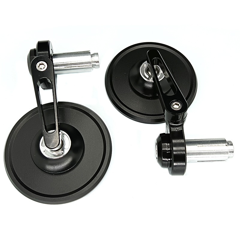 Specchietti retrovisori moto dall'aspetto universale Rotondi 7/8" Maniglia Bar End Lato moto 2 pezzi/paia