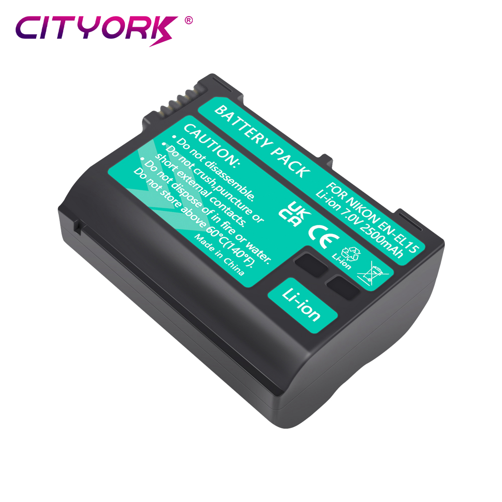 Cityork EN-EL15 enel15a en el15 kamera akku 2 in 1 ladegerät für nikon d600 d610 d800 d800e d810 d7000 d7100 d7200 v1: WHITE