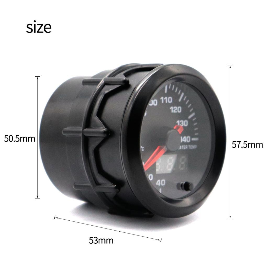 12V Auto Olie Meter Manometer Auto Oliedrukmeter 0-100 Psi Analoge Black Case Met Led 52 Mm