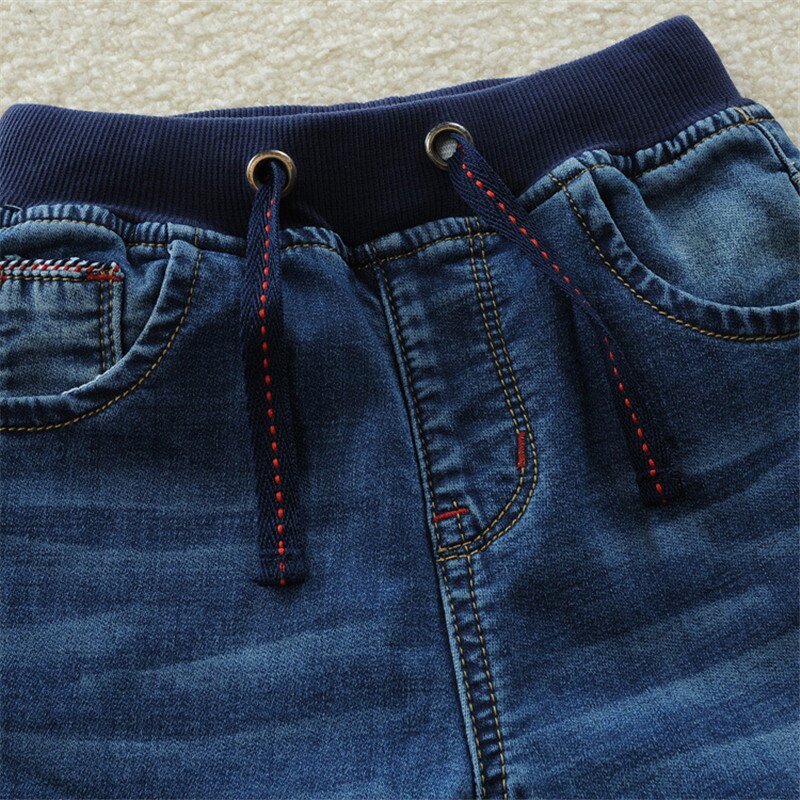 Pantalones vaqueros informales de algodón para niños, pantalón vaquero elástico para Primavera/otoño, 90-160 CM, Dwq927