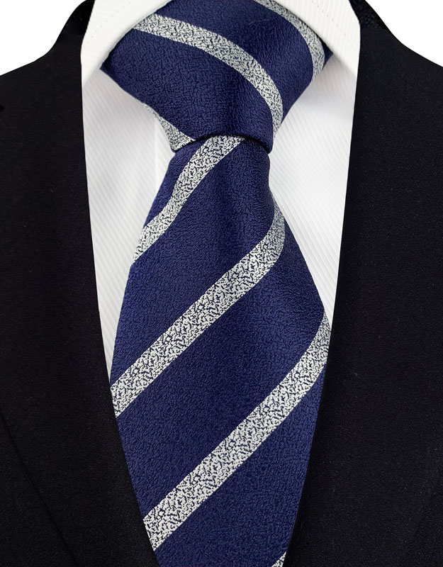 Corbata de lujo de 8CM para hombre, Color azul marino, rayas de puntos, corbata sólida para hombre, novio, corbata tejida de Jacquard para de boda de negocios