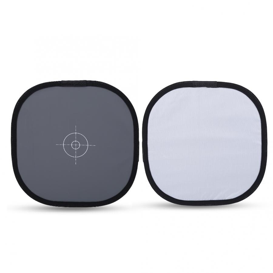 30cm 12 Inch Foldable 18% Gray Card Reflector White Balance Reference Card with Carry Bag Photography Double Face Focusing Board