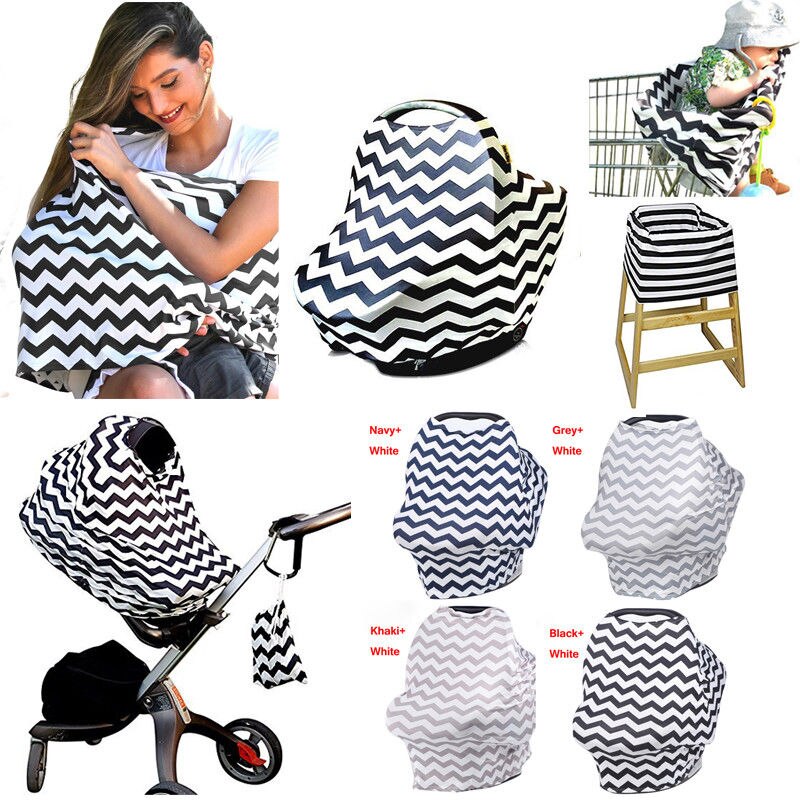 Nursing Scarf Cover Up Apron for Breastfeeding 2in1 Baby Car Seat Canopy Cover Women Breastfeeding Pron Shawl Cover Scarf Cloth