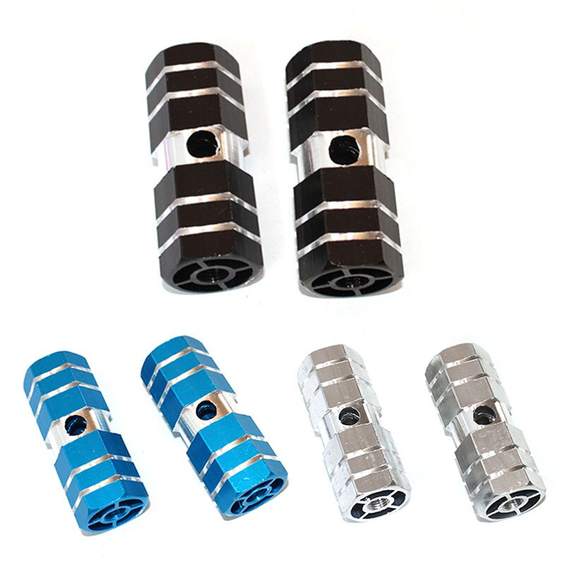 Acessórios da bicicleta de alta qualidade bmx mtb bicicleta pé pegs liga alumínio eixo traseiro pedais pegs 10.5mm eixo preto prata azul
