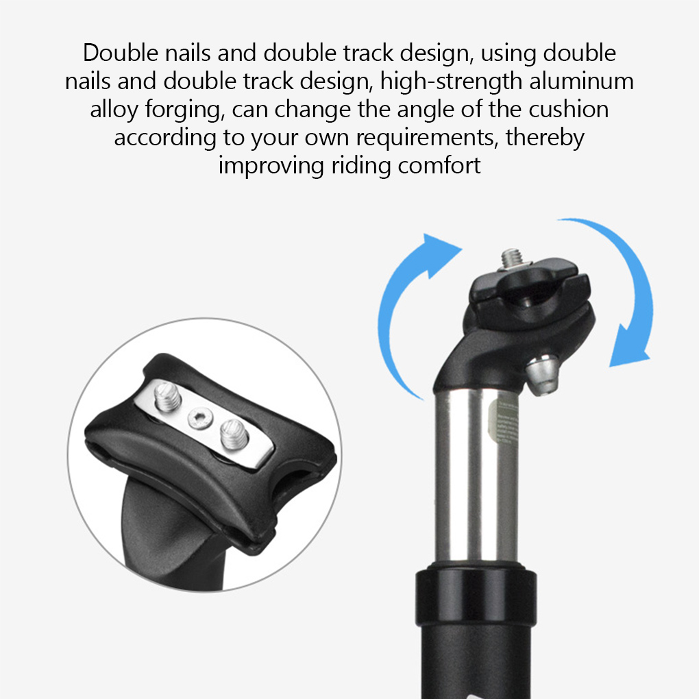 Bike Suspension Seatpost Frosted Bike Saddle Tube Shock Absorb Metal Saddle Post Aluminum Alloy Bicycle Replacement Parts