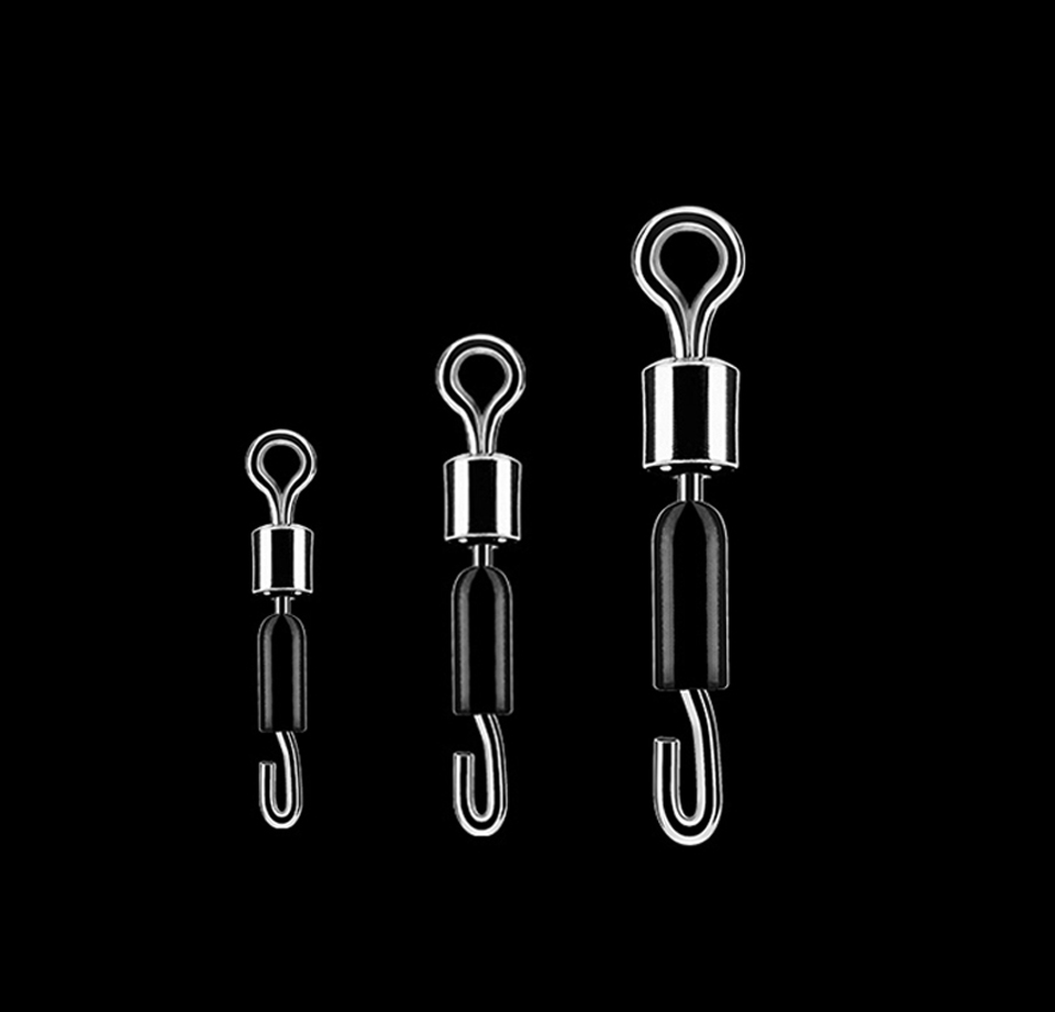 WALK FISH-anillo sólido giratorio de rodamiento de bolas, Conector de pesca, anzuelos de pesca, Conector de enlace rápido, accesorios de pesca, 30 unidades por lote