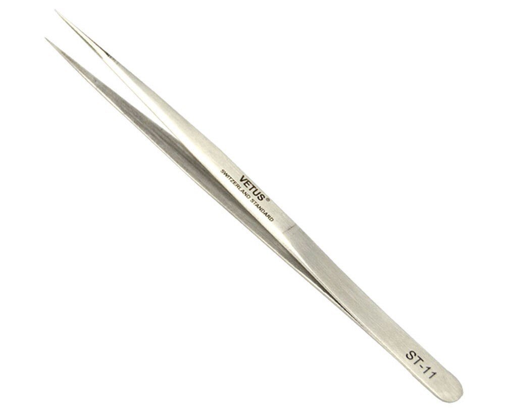 1 PCs Wimper Pincet voor Wimper Extensions Tools Echt VETUS Rechte en Gebogen Pincet ESD & ST Pincet: ST-11