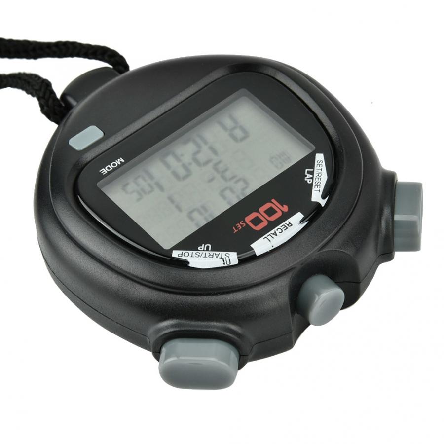 Black Electronic Timer Alarm System Chronograph Digital Stopwatch Time Alarm Counter