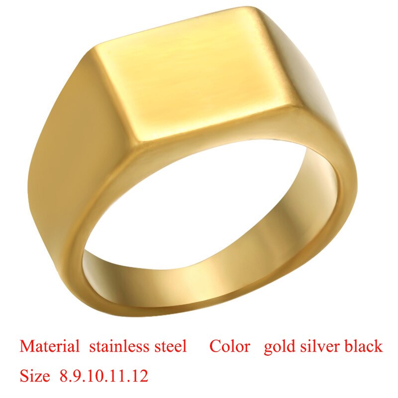316L Edelstahl Ring Top Qquality Hhigh Poliert Männer der Gold Ring Solide Ritter Hochzeit Hochzeit Schmuck